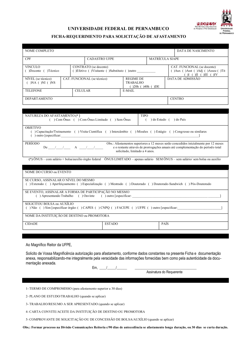 Carta De Apresentação Intercambio