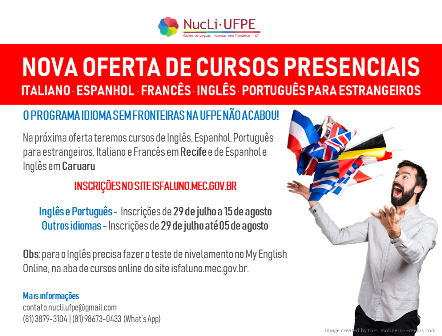 NucLi oferta curso gratuito de português para estrangeiros