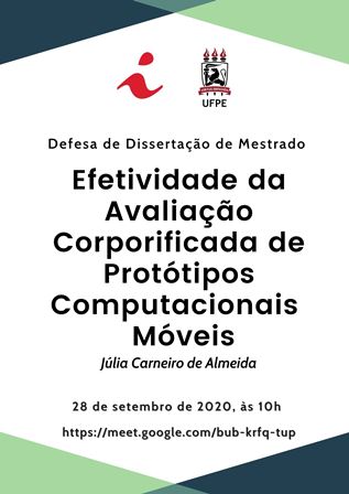 Pós-Graduação em Ciência da Computação realiza defesa de dissertações de  mestrado - Notícias - UFPE