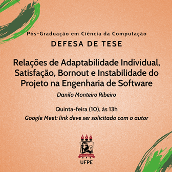 Pós em Computação tem defesa de dissertação de mestrado na manhã desta quinta-feira (8) - Agenda de Defesas - UFPE