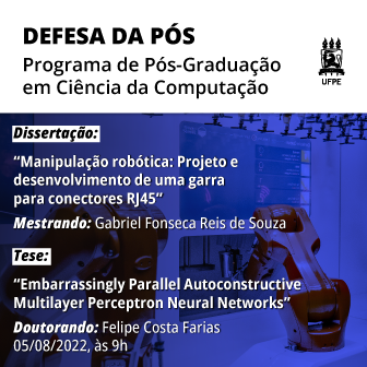 Pós em Computação tem defesa de dissertação de mestrado na manhã desta  quinta-feira (8) - Agenda de Defesas - UFPE