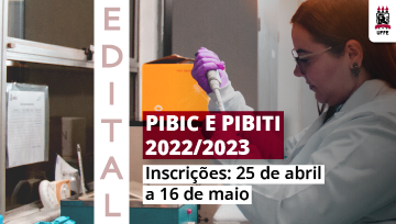 Propesqi divulga Edital Pibic e Pibiti 2022/2023